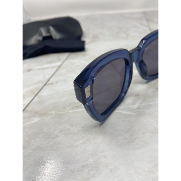SAINT LAURENT BOLD 1 001 Sunglasses Blue One Temple Arm Is Missing main image 5